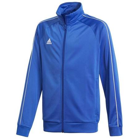 Adidas Core 18 Polyester Jacke Jugend blaues Sweatshirt mit Reißverschluss M