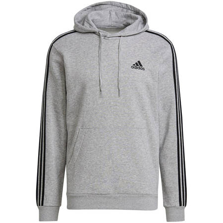Adidas Essentials Fleece 3-Streifen Hoodie grau L