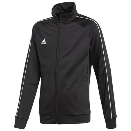 Das adidas Junior Core 18 schwarzes Trainingssweatshirt mit Reißverschluss S